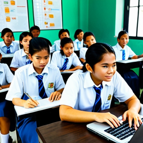 Home 18 코딩교육지도사로서 수익 창출 방법 - Coding Class in Thailand**
"A bright and airy coding classroom in Bangkok, Thailand, filled with st...