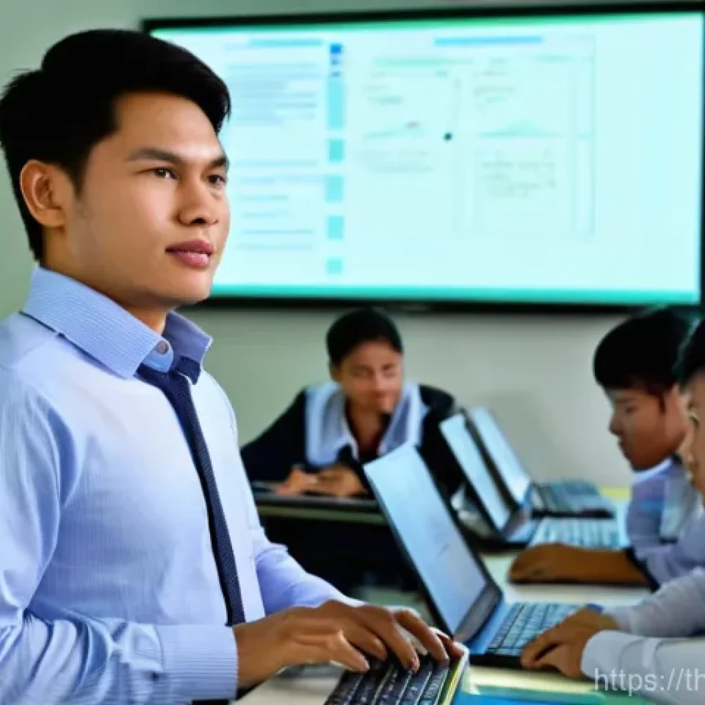 코딩교육지도사 자격증 취득 시 유리한 학력 - **Prompt 1: The Foundation of Knowledge - Computer Science Instructor**
    "A confident Thai male t...
