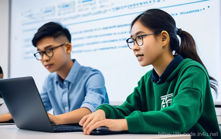 코딩교육지도사와 업계 트렌드 변화 - Image Prompt 1: The Inspiring Coding Coach**