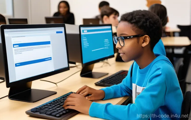 코딩교육지도사 연간 교육 계획 수립 방법 - **Prompt 2: Teen Tech Innovators**
    A dynamic and modern coding club setting, populated by divers...