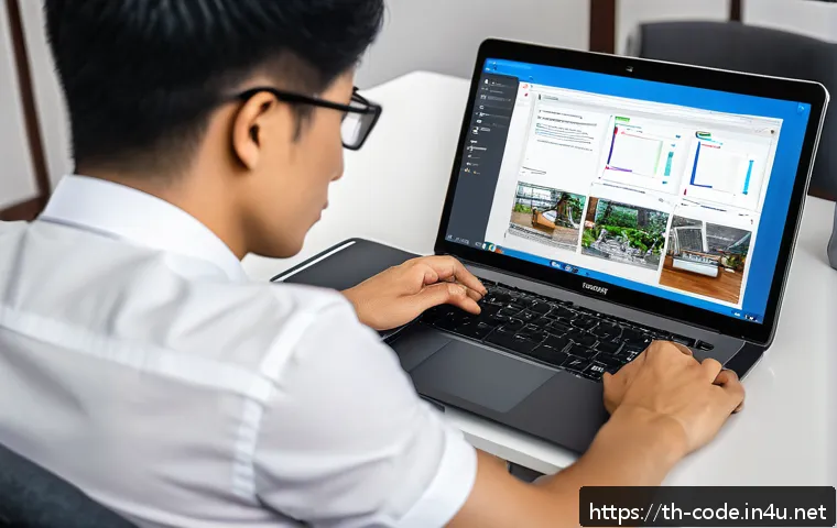 코딩교육지도사 교육 자료의 디지털화 사례 - A modern home office setup for an adult learner in Thailand, showing a professional Thai man in his ...